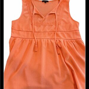 Frye XL Peach Orange Sleeveless Top with Tassels